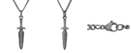 C&C Jewelry Macy's Men's Dagger Pendant Necklace in Stainless Steel
